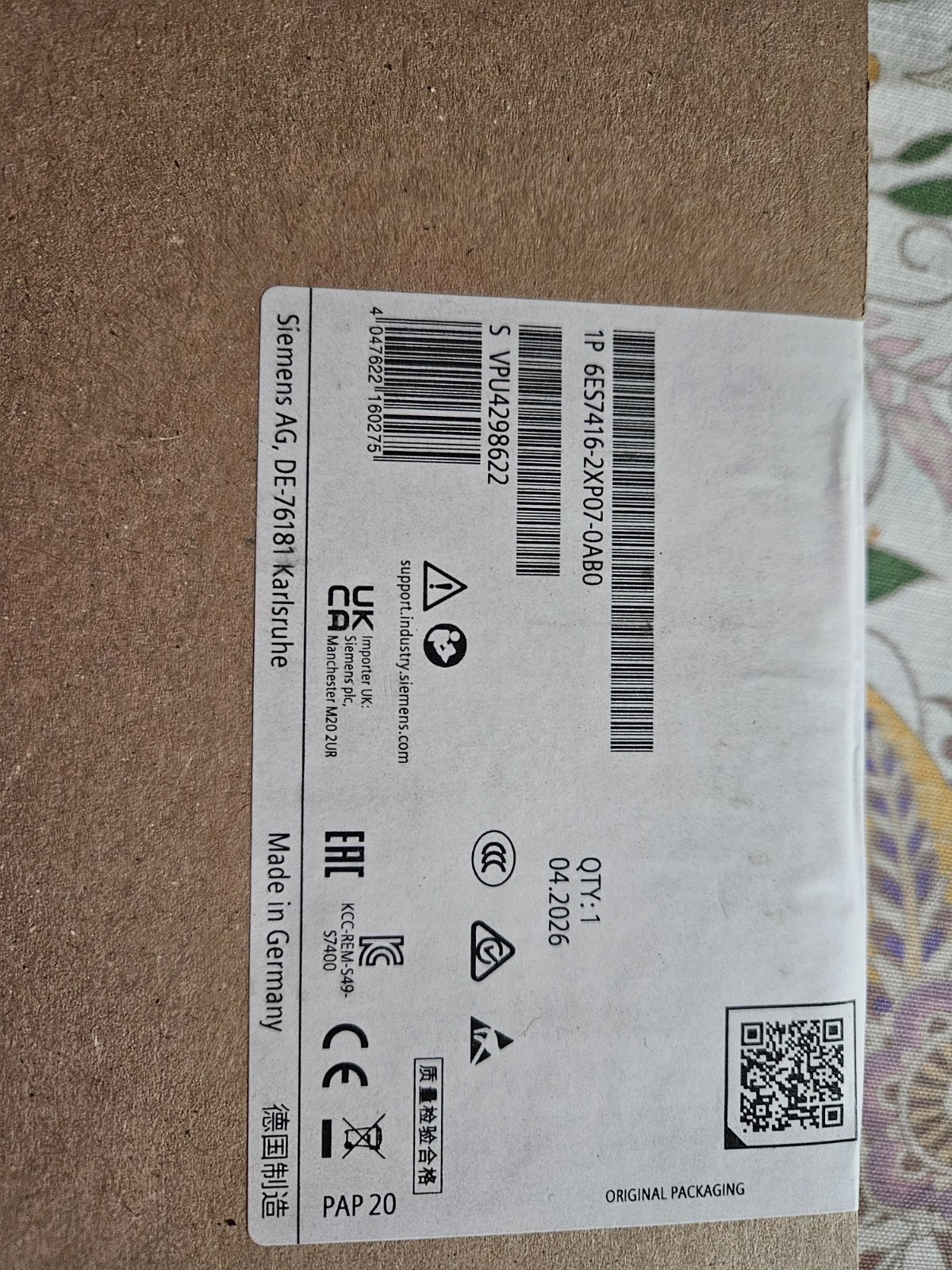 6ES7416-2XP07-0AB0 1PCS NEW Siemens 6ES7 416-2XP07-0AB0 MODULE 6ES7416-2XP07-0AB0 1PCS NEW Siemens 6ES7 416-2XP07-0AB0 MODULE