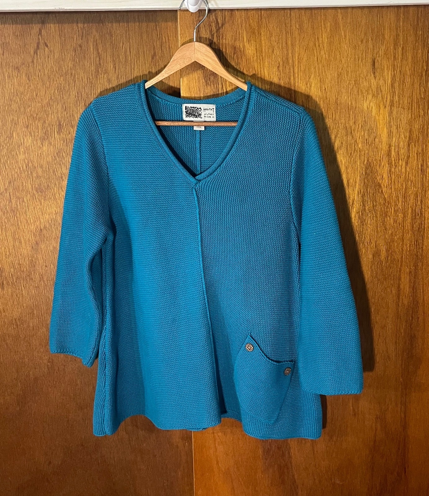 Habitat Blue Sweater w Pocket Sz S