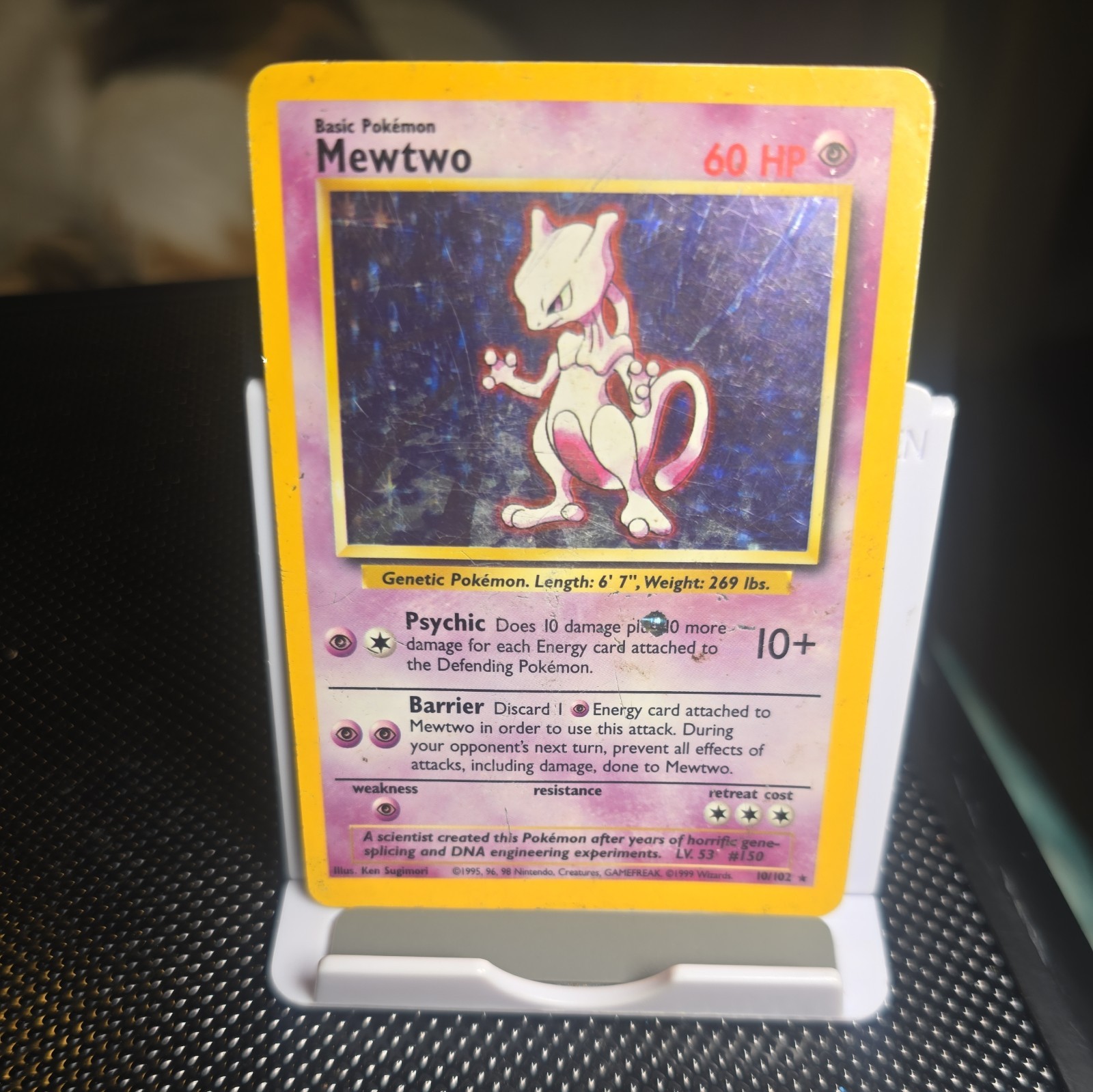 Pokémon TCG Mewtwo Base Set 10/102 Holo 1999-2000 Wizards Base Set Rare Pokémon TCG Mewtwo Base Set 10/102 Holo 1999-2000 Wizards Base Set Rare