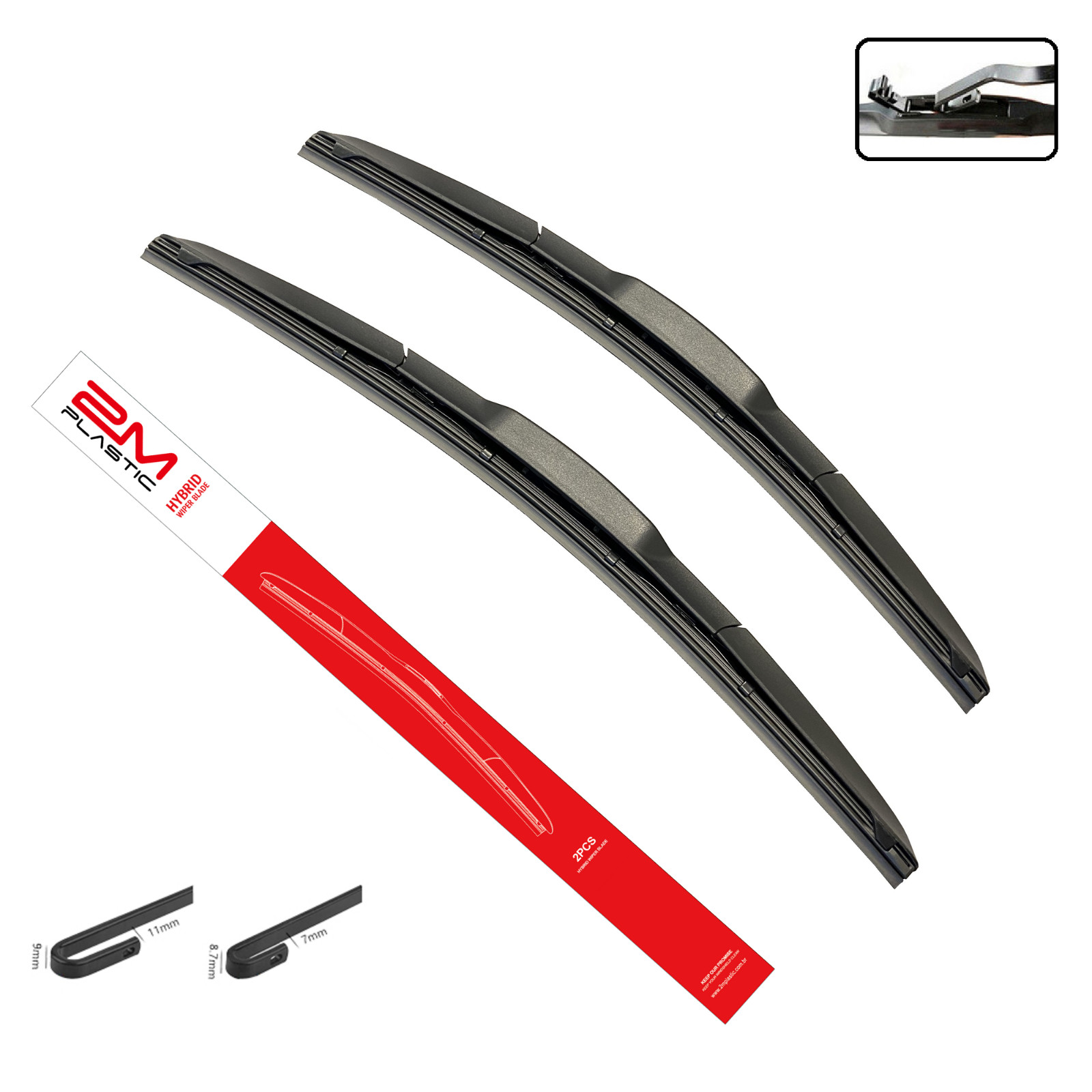 Front Hybrid Windshield Wiper Blade For NISSAN Frontier 2005 - 2020 Pair 24\