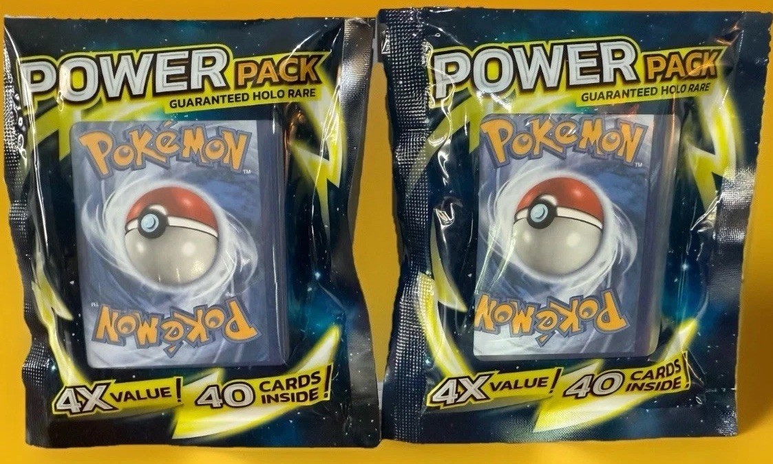 2x Pokemon Power Packs Sealed 80 Booster Cards With Rare Holo Card. Sealed New