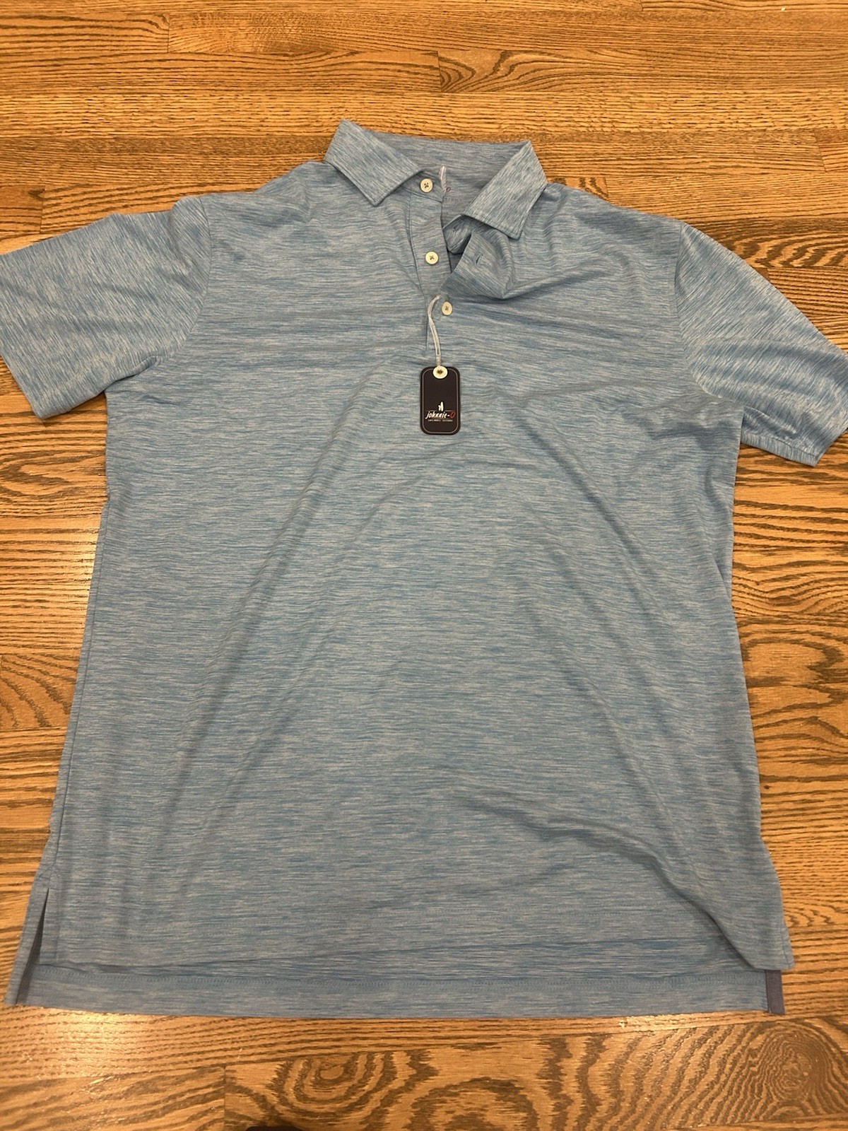 NWT Johnnie-O Huron Polo Shirt Men Medium Maverick Blue Golf Miacomet Nantucket NWT Johnnie-O Huron Polo Shirt Men Medium Maverick Blue Golf Miacomet Nantucket