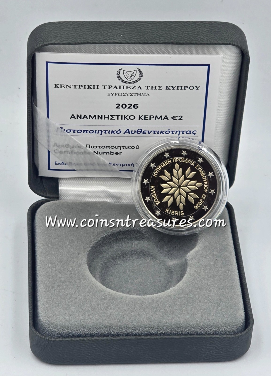 Cyprus 2026 Presidency of Council of Europe 2 euro BE Proof