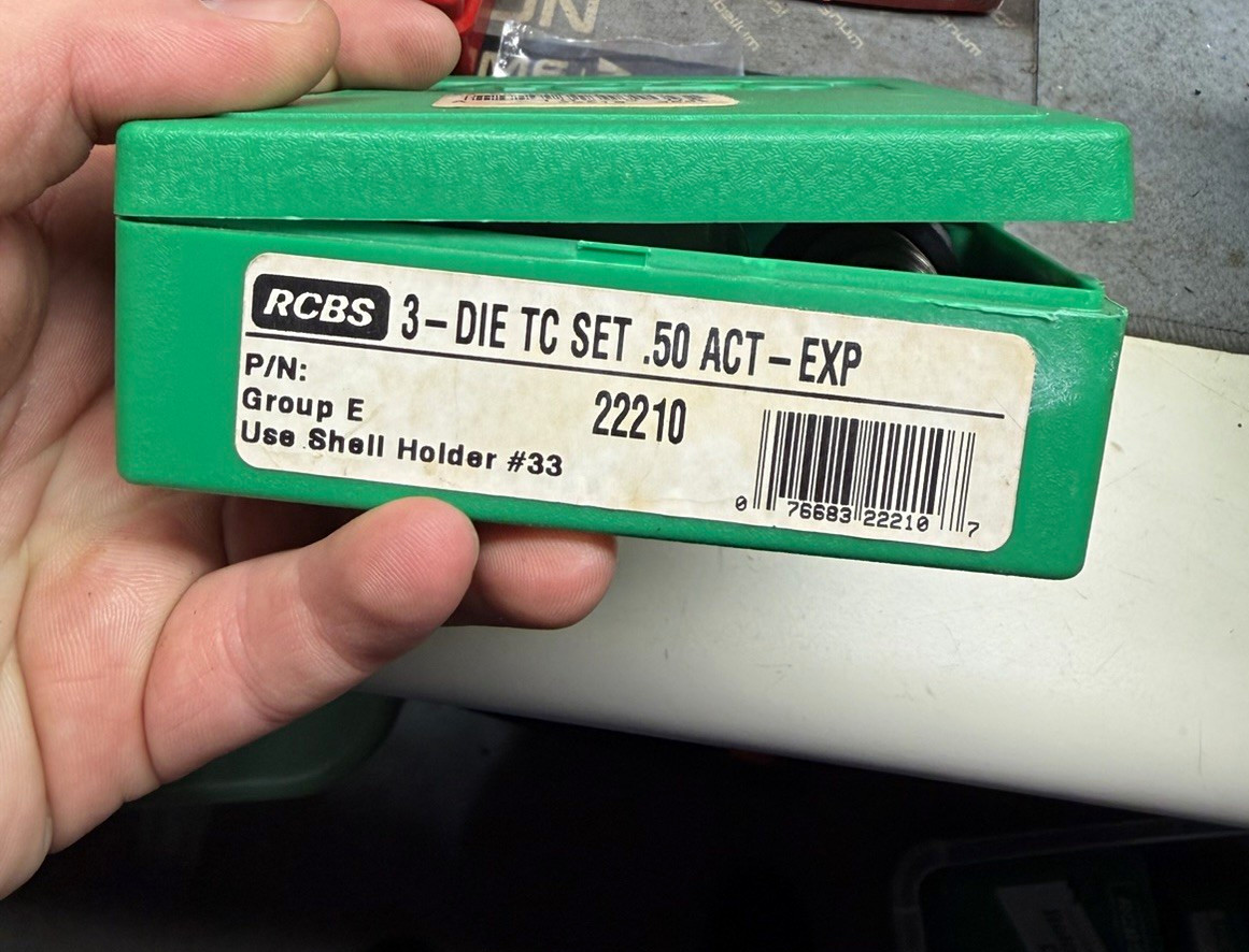 RCBS .50 Action Express 3-Die TC Set Reloading Dies Set MPN 22210 RCBS .50 Action Express 3-Die TC Set Reloading Dies Set MPN 22210