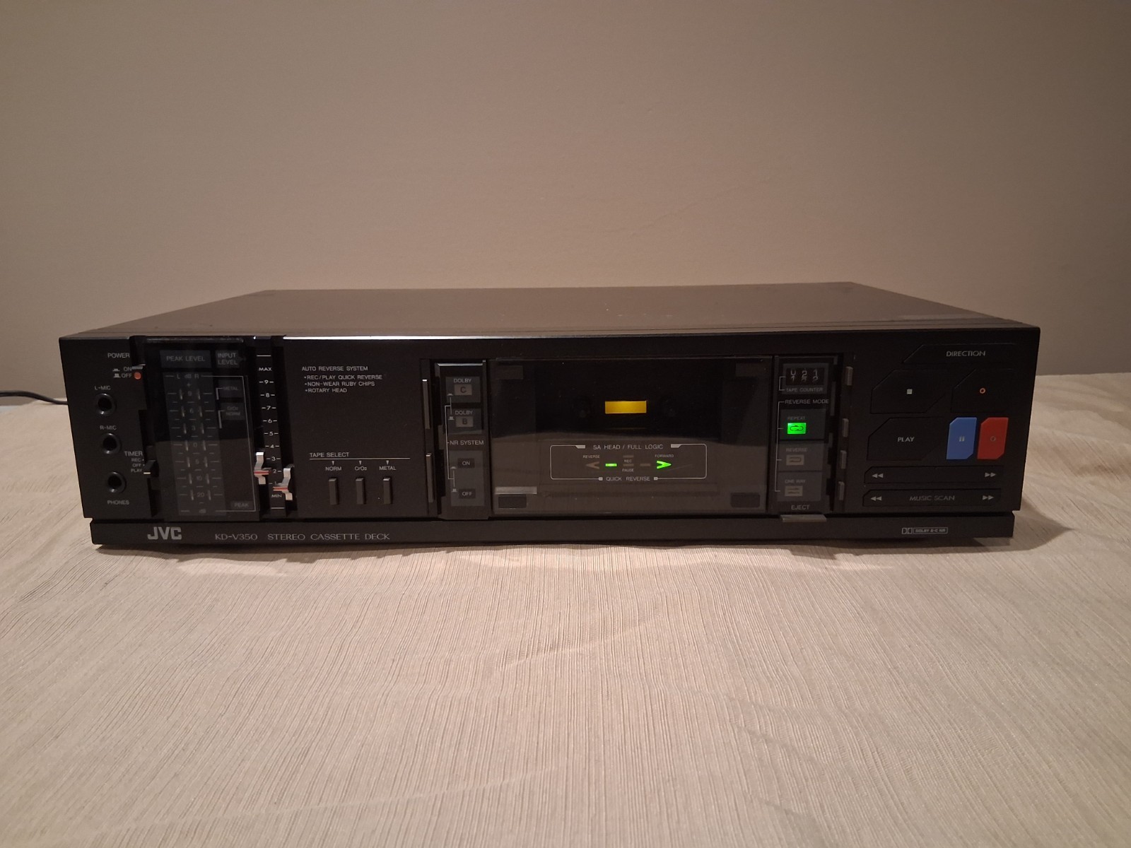 Vintage  JVC Stereo Cassette Deck KD-V350j