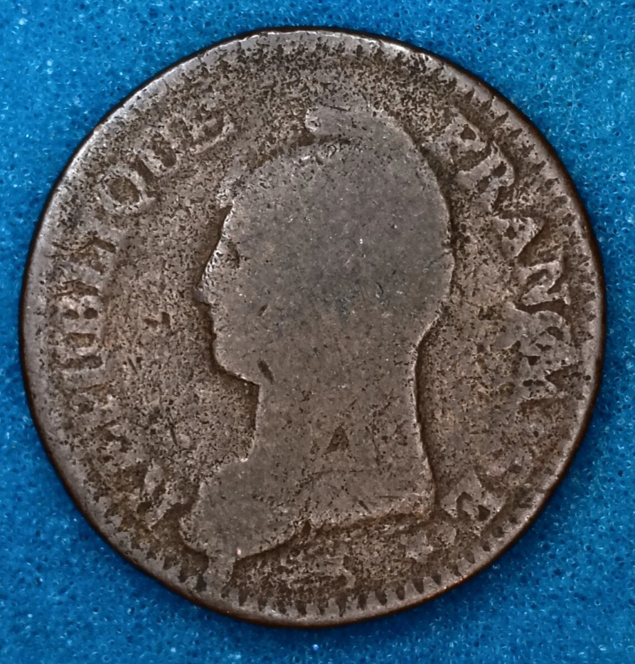 1795-1799 France Un 1 Decime - Metz 1795-1799 France Un 1 Decime - Metz