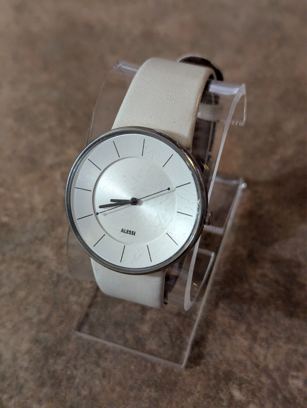 alessi Luna AL8016 watch by Alessandro Mendini stainless steel new battery alessi Luna AL8016 watch by Alessandro Mendini stainless steel new battery