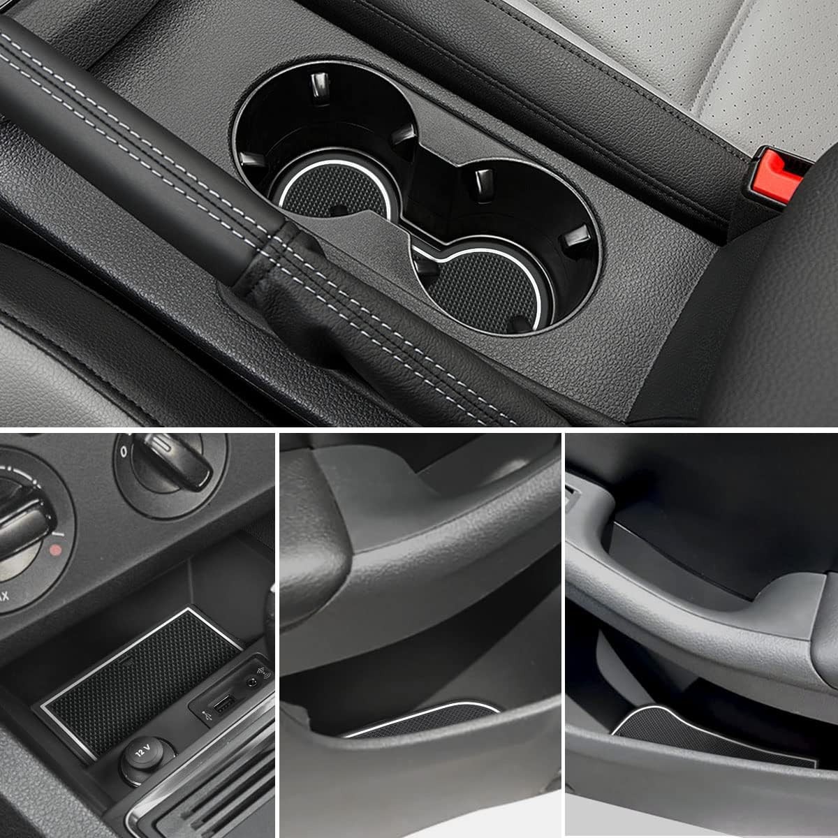 Anti-dust Masts for Volkswagen Jetta 2013-2018 Accessories Cup Holder Insert Set