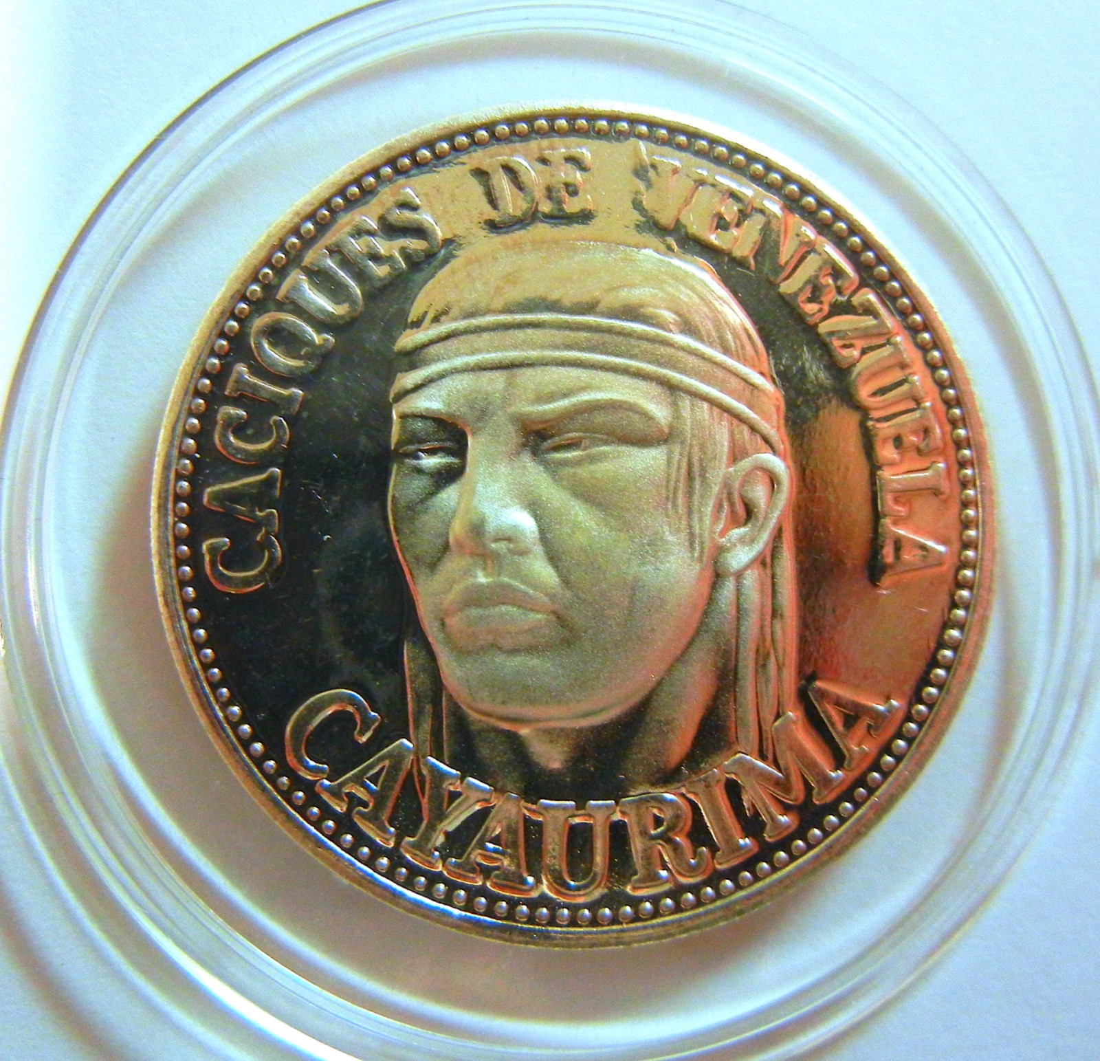 Caciques de Venezuela - Cayaurima - 1000 Silver Token Coin Caciques de Venezuela - Cayaurima - 1000 Silver Token Coin