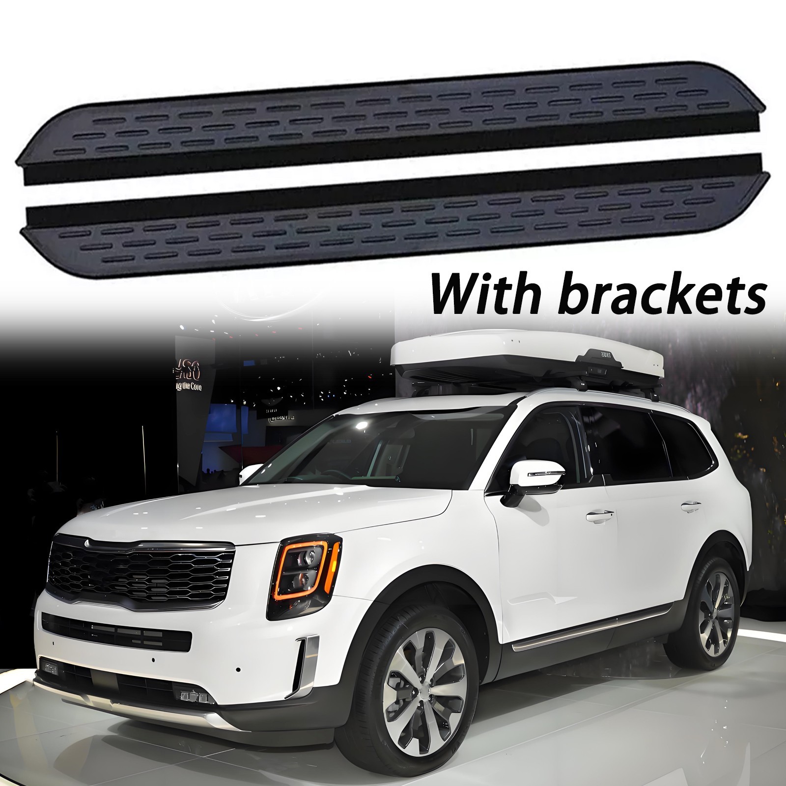 Alu Running Board Fit for Kia Telluride 2020-2024 2025 Side Step Pedal Nerf Bars