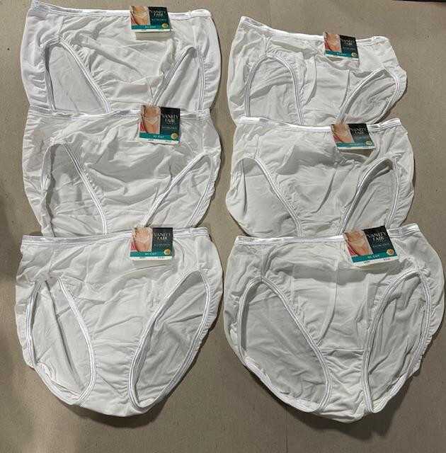 6 Pc Vanity Fair Illumination 13108 HI-CUT brief 6 7 8 9 10 WHITE $4 Bucks EA 6 Pc Vanity Fair Illumination 13108 HI-CUT brief 6 7 8 9 10 WHITE $4 Bucks EA