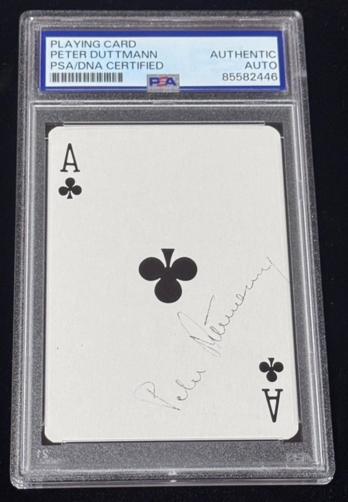 Signed Peter Duttmann WWII Luftwaffe Fighter Pilot Ace Playing Card WW2 Auto PSA