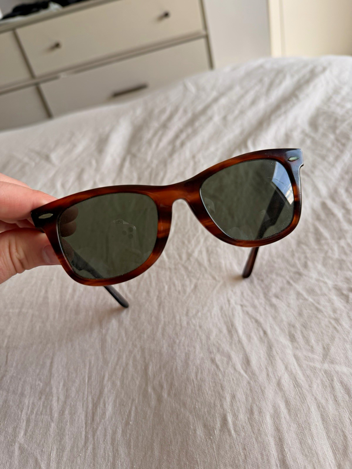Vintage Bausch & Lomb Ray-Ban Wayfarer B&L 5022 Tortoise USA Sunglasses
