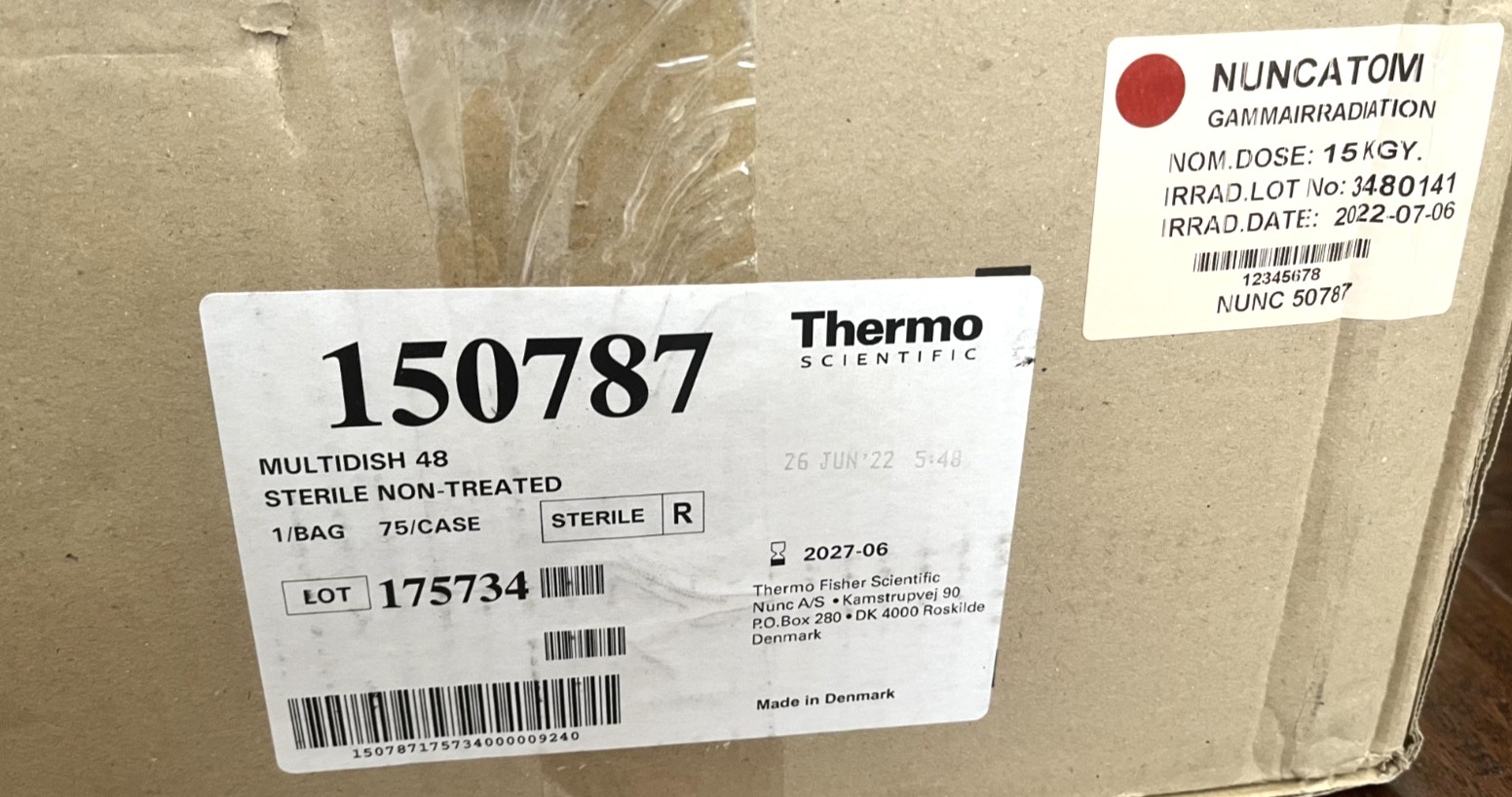 Thermo Scientific Nunc 150787 Multidish 48 Non-Treated Plates Sterile 75/Case