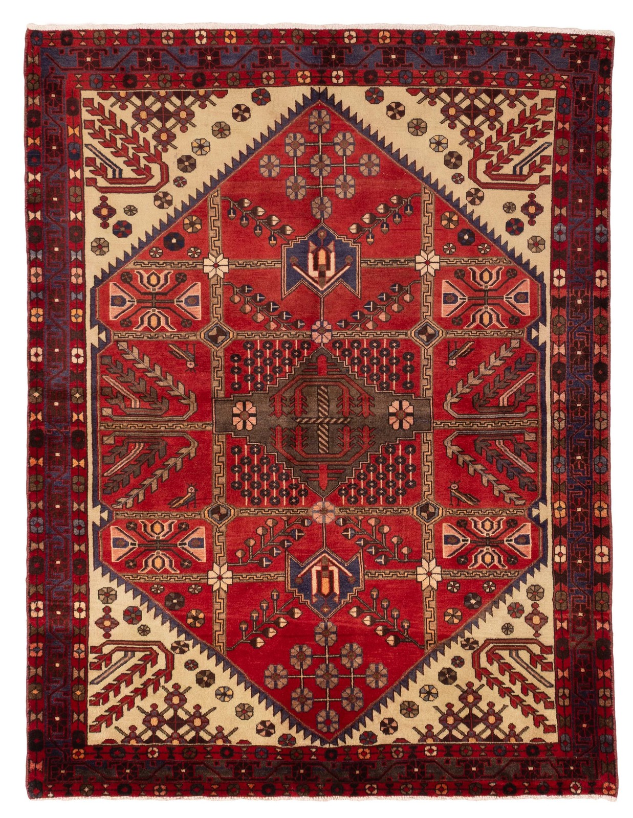 Vintage Traditional Hand-Knotted Area Rug 5\'3\