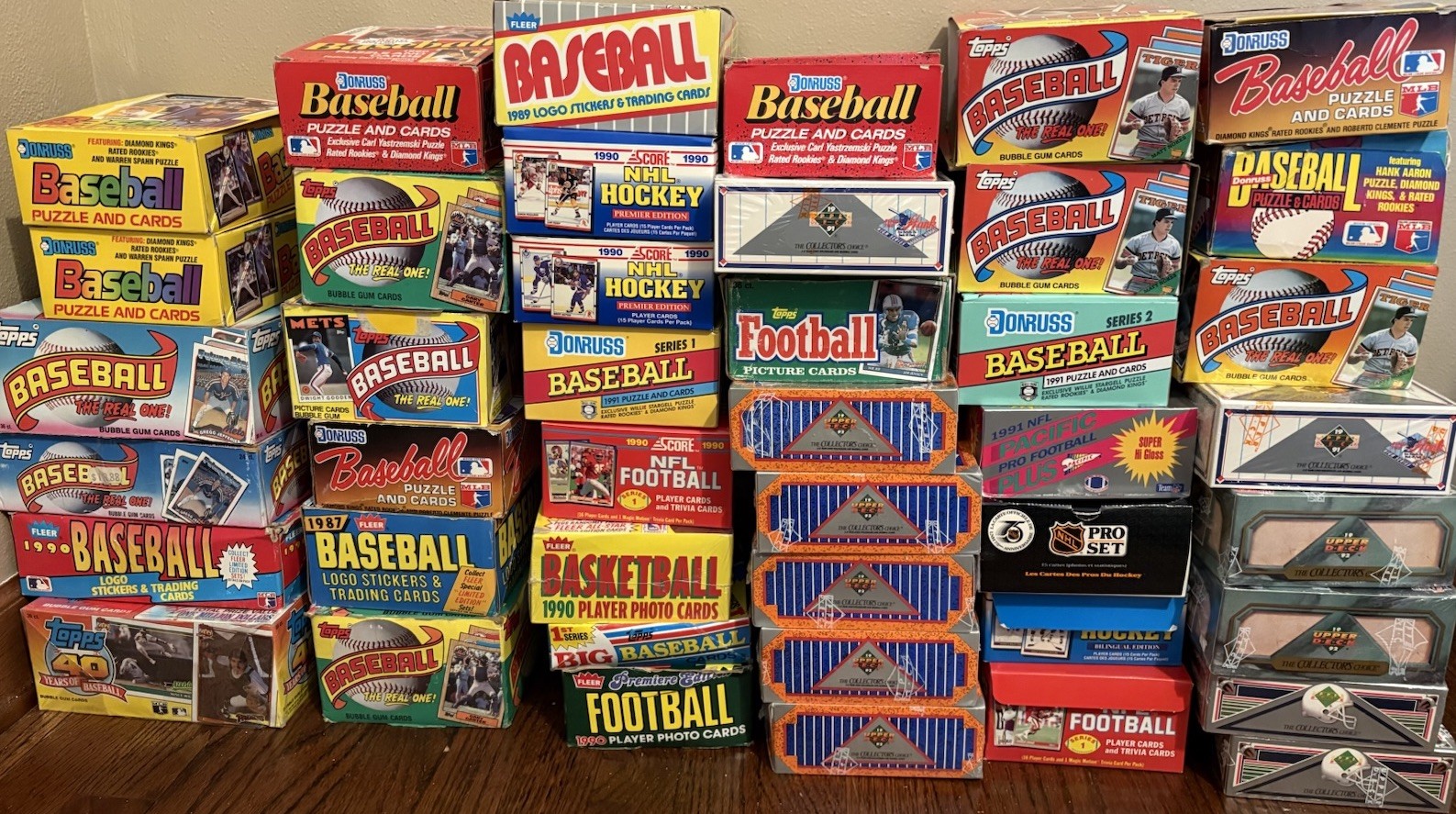 Old Baseball Multi Sports Cards Unopened Packs- 100 Card Lot Plus BONUS Old Baseball Multi Sports Cards Unopened Packs- 100 Card Lot Plus BONUS