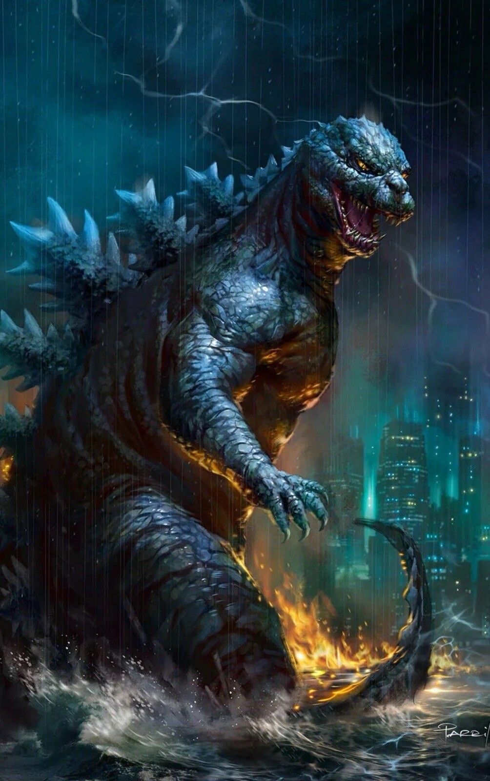 GODZILLA 70th ANNIVERSARY #1 - LUCIO PARRILLO EXCLUSIVE VIRGIN LIMITED TO 1200