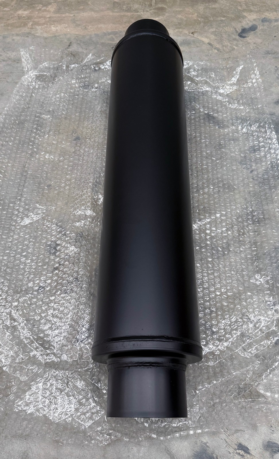 Universal Straight Through Black Stainless Exhaust Muffler 4