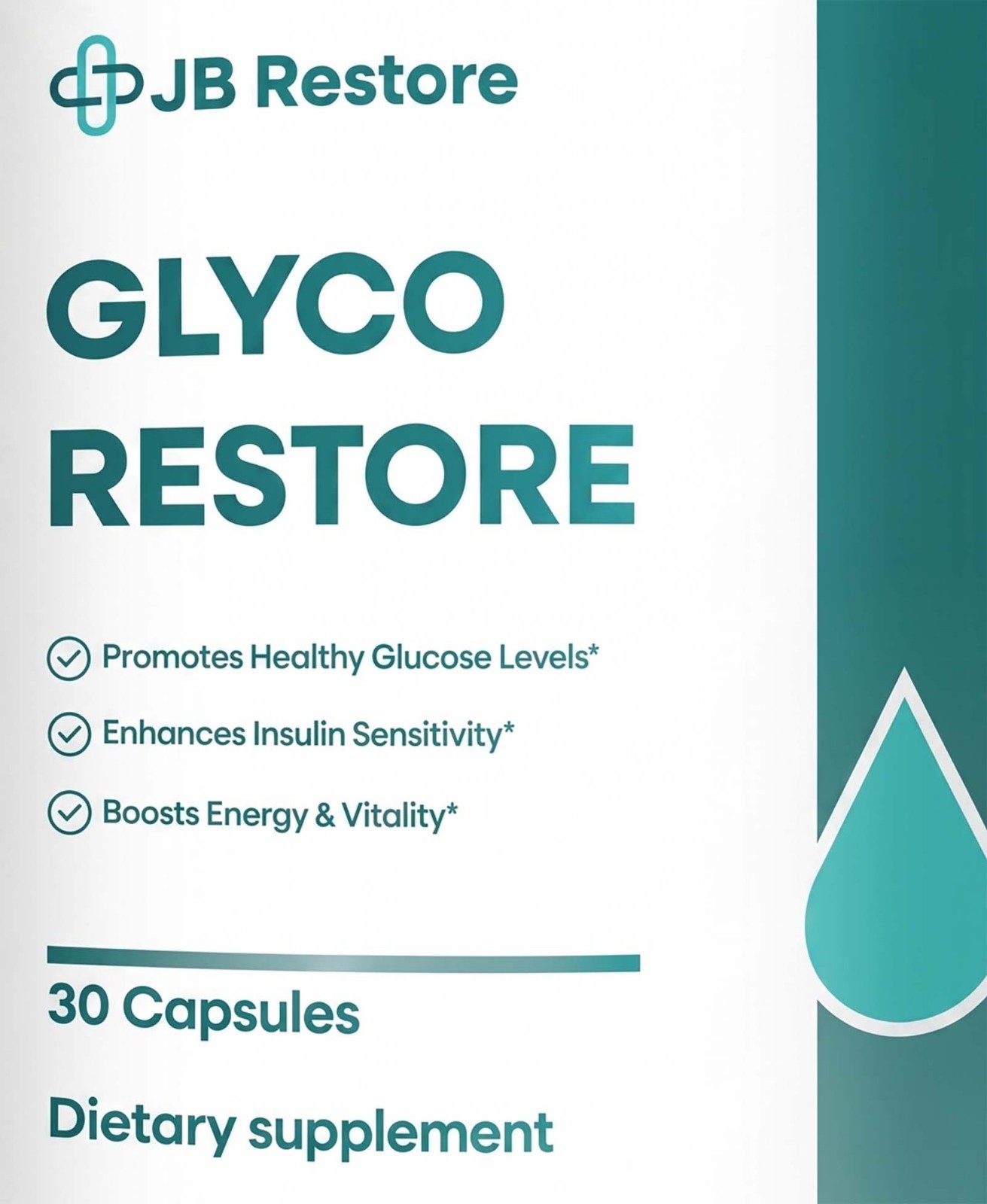 Glyco Restore Blood Health Support Dietary Supplement 30 Capsules JB Restore