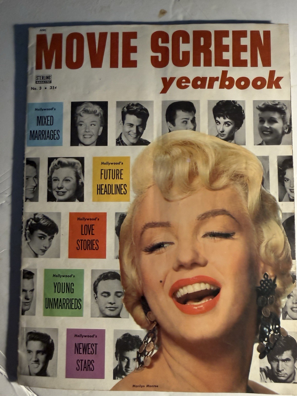 MARILYN MONROE - MOVIE SCREEN YEARBOOK 1957 GREAT COLOR PHOTO COVER MAGAZINE