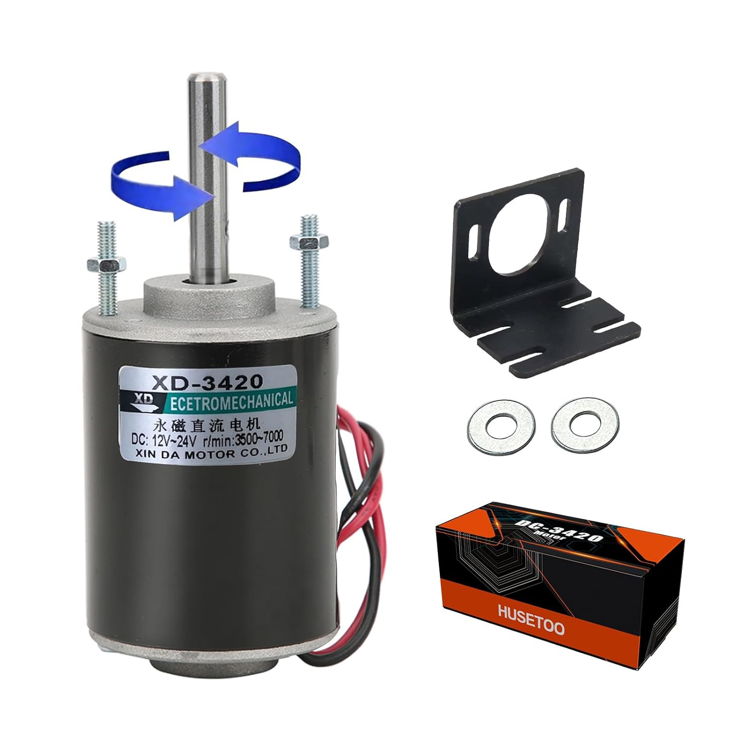 12V 24V High Torque Permanent Magnet DC Motor DIY Generator 30W CW CCW