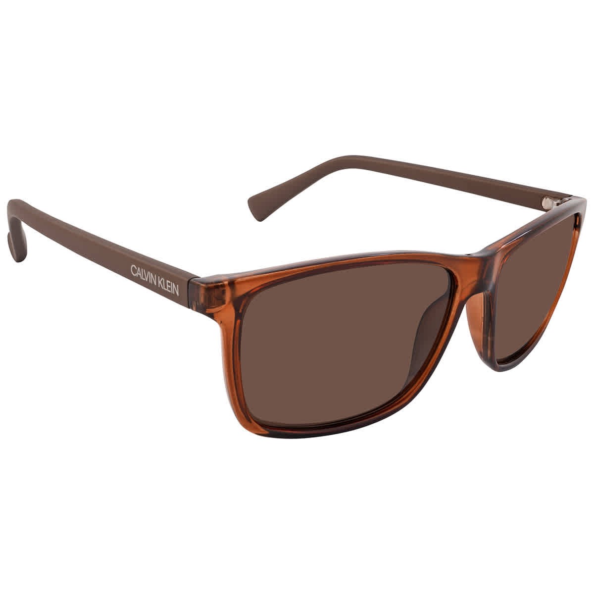 Calvin Klein Brown Rectangular Men\'s Sunglasses CK19568S 210 58 CK19568S 210 58