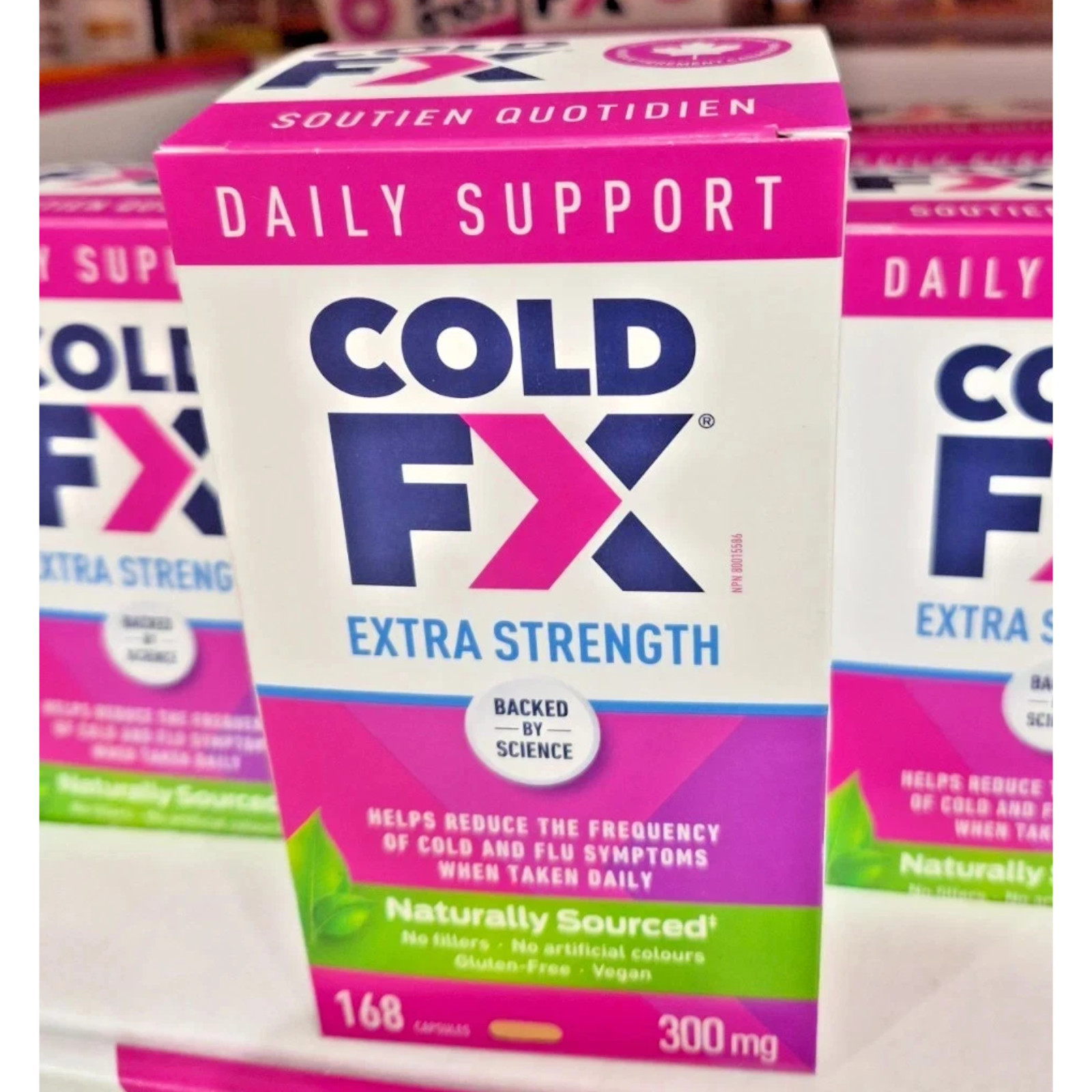 Cold-FX Extra Strength 168 Capsules 300mg Non Drowsy Natural Anti-Body NO TARIFF