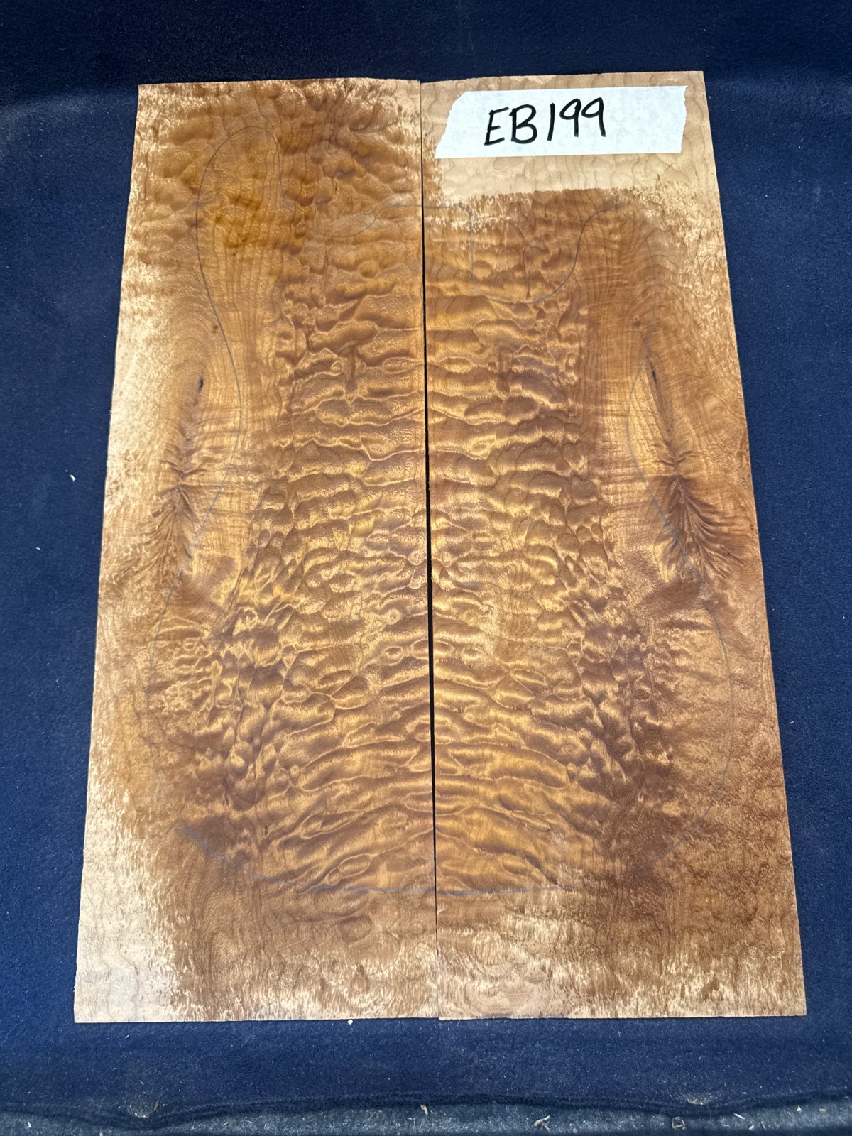thermally modified quilted maple guitar top/ drop top 1/4 in thin book matched