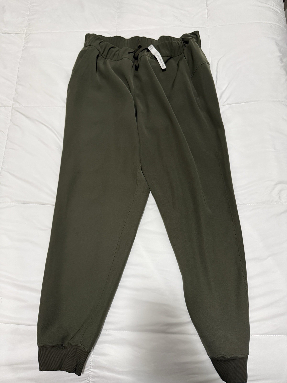 Lululemon Women\'s Dark Olive Green Joggers Size 12