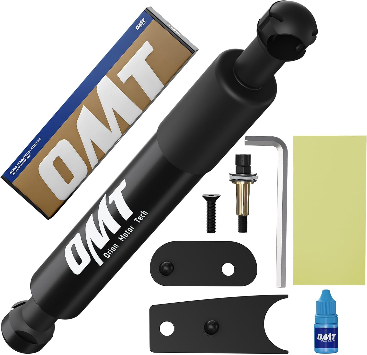 OMT Tailgate Assist Shock Compatible with 07-19 Silverado Sierra, Black