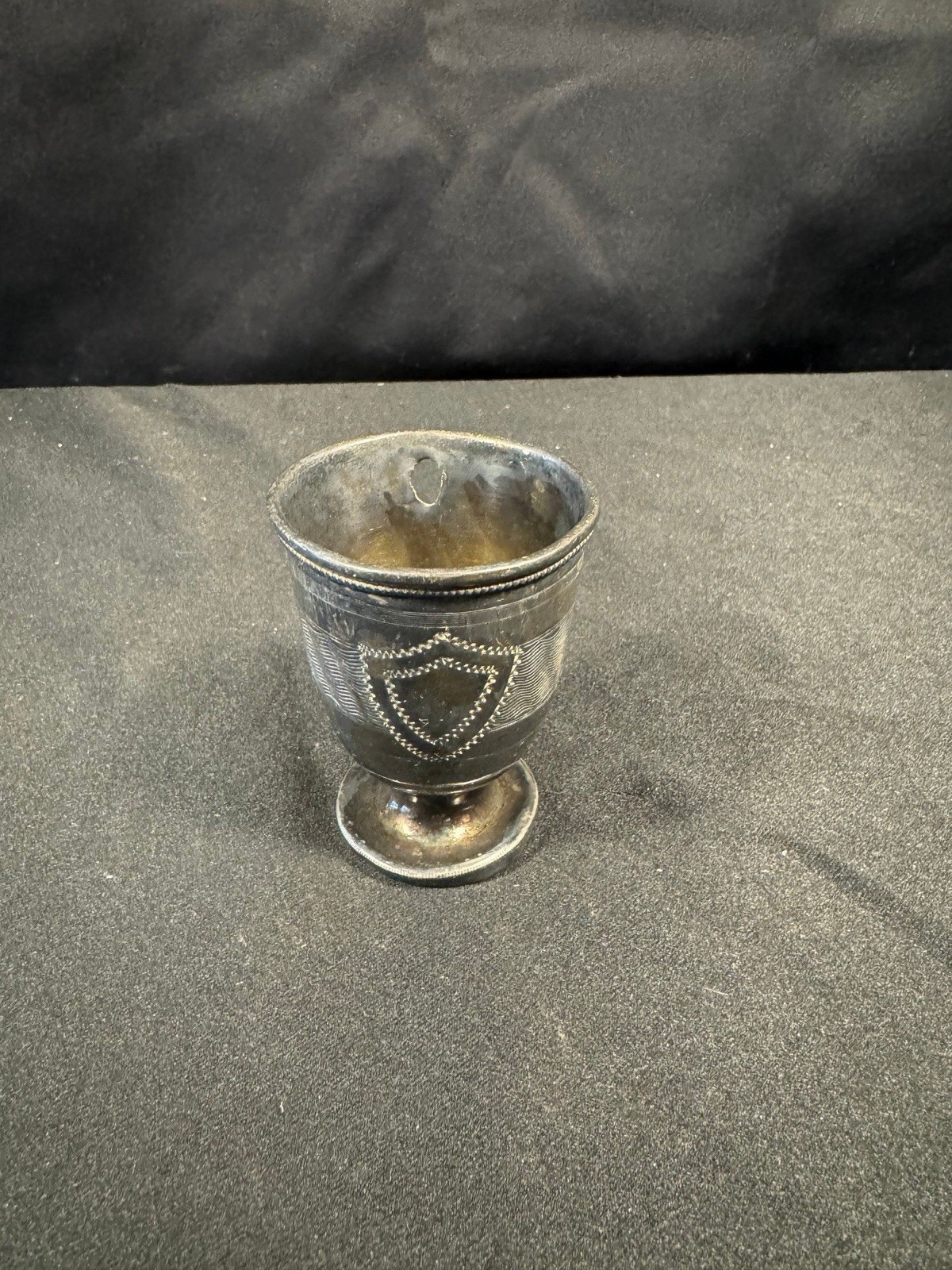 Antique Imperial Russian Sterling Silver Kiddush Cup / Goblet