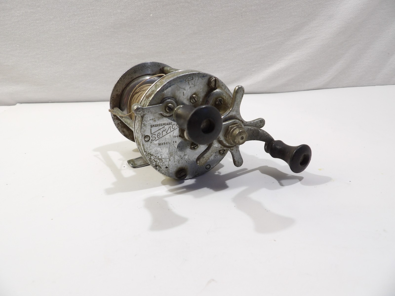 Shakespeare Service 1946 Model FA Silver Fishing Reel USA Made