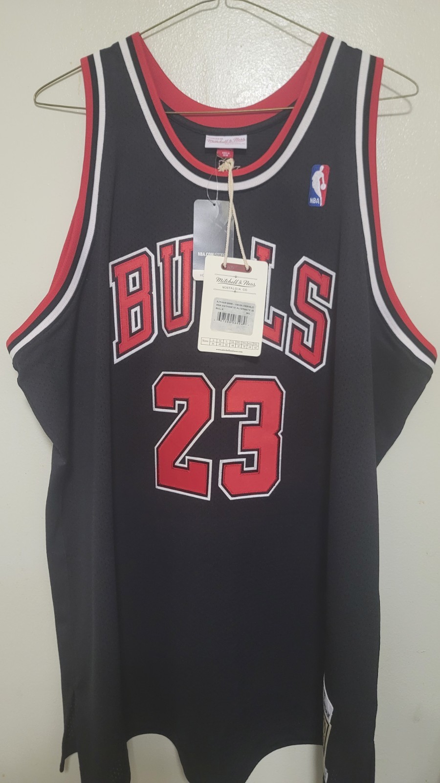 LOT OF 3 AUTHENTIC MICHAEL JORDAN MITCHELL AND NESS JERSEYS SIZE 56 (3XL) LOT OF 3 AUTHENTIC MICHAEL JORDAN MITCHELL AND NESS JERSEYS SIZE 56 (3XL)