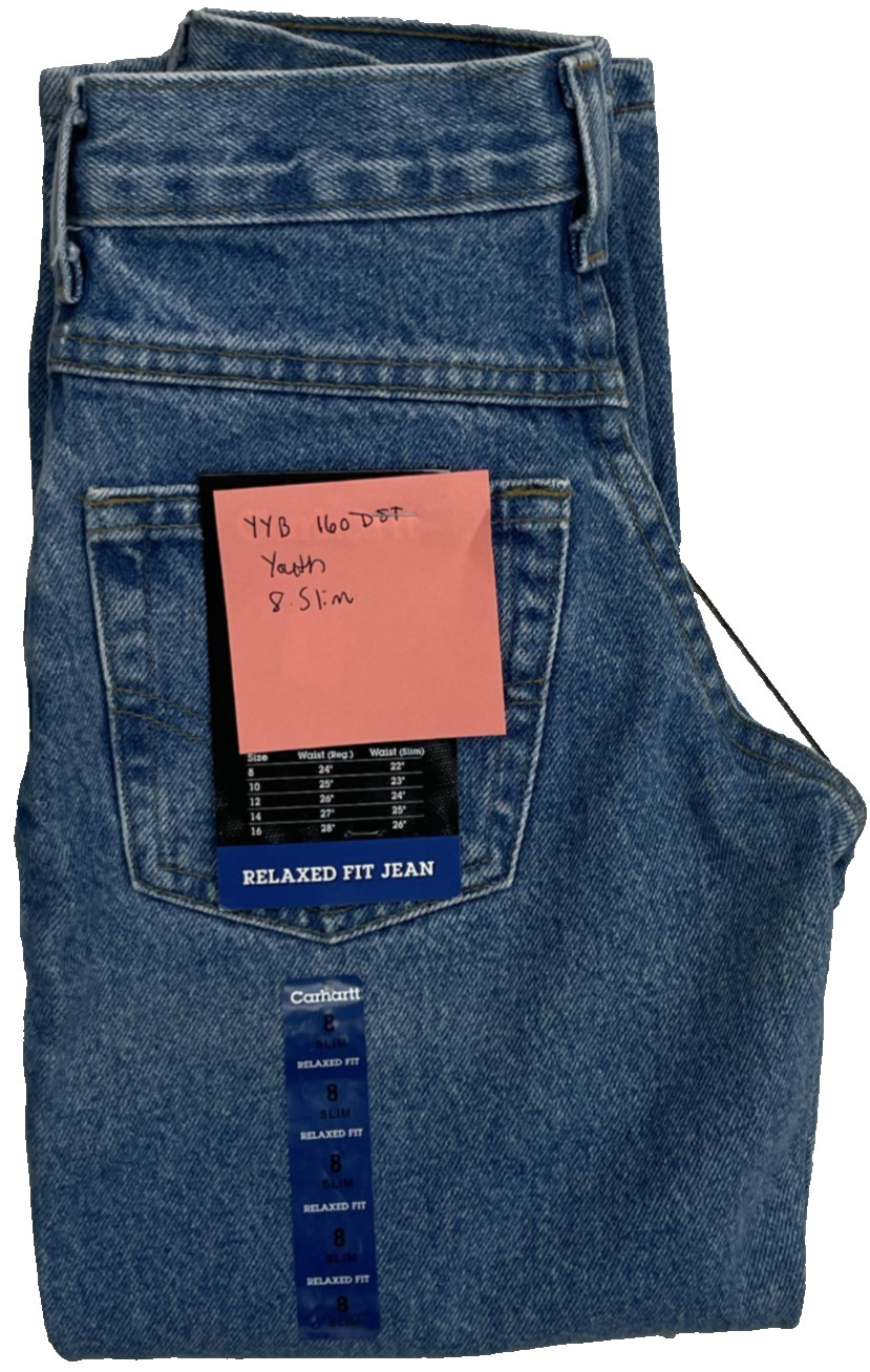 NWT Vintage Carhartt Kids YYB160 STW Stonewash Blue Relaxed Fit Jeans Size 8S NWT Vintage Carhartt Kids YYB160 STW Stonewash Blue Relaxed Fit Jeans Size 8S