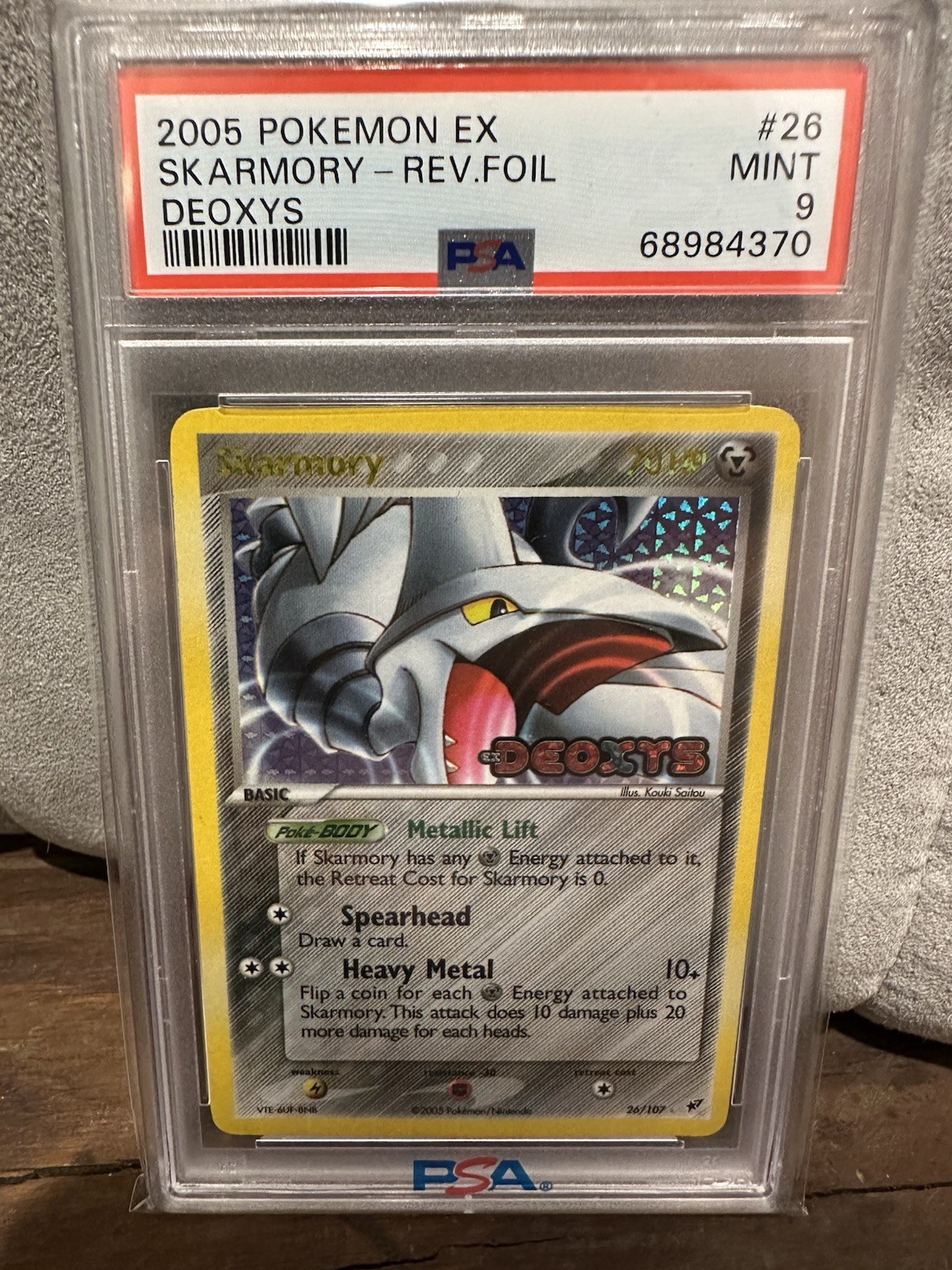 2005 POKEMON EX DEOXYS  SKARMORY REVERSE HOLO #26 PSA 9