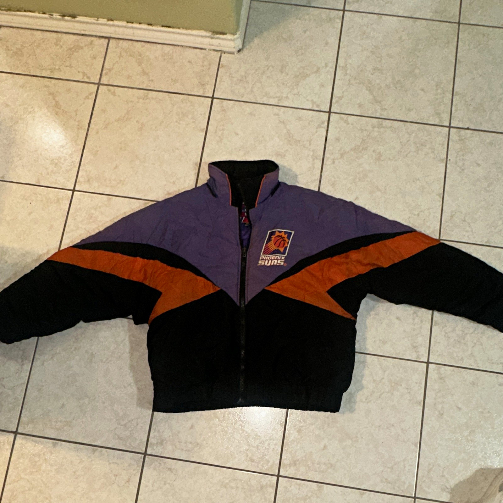 VTG Pro Player Phoenix Suns Purple Black Orange Full Zip NBA Jacket, Size L
