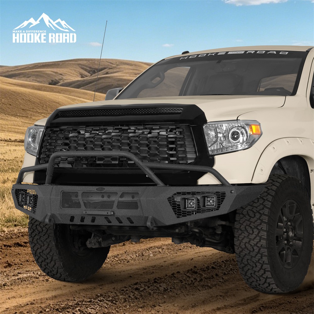 Fit 2014-2021 Toyota Tundra Off-Road Bull Bar Steel Front Bumper w/ LED Light Fit 2014-2021 Toyota Tundra Off-Road Bull Bar Steel Front Bumper w/ LED Light