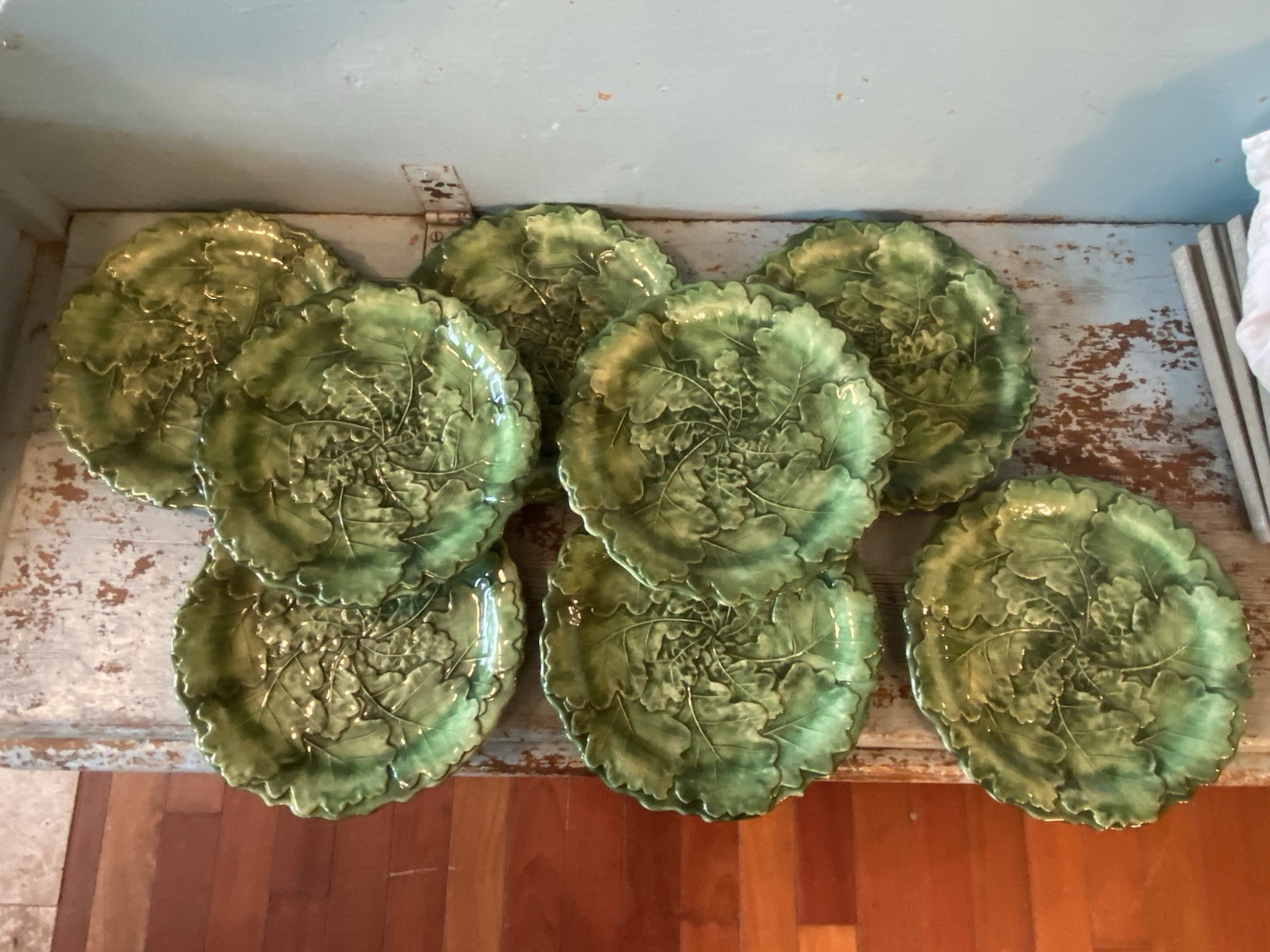 Vietri Italy Majolica Italian Hand Painted Green Oak Leaf Plate Foglia 8 Availab Vietri Italy Majolica Italian Hand Painted Green Oak Leaf Plate Foglia 8 Availab