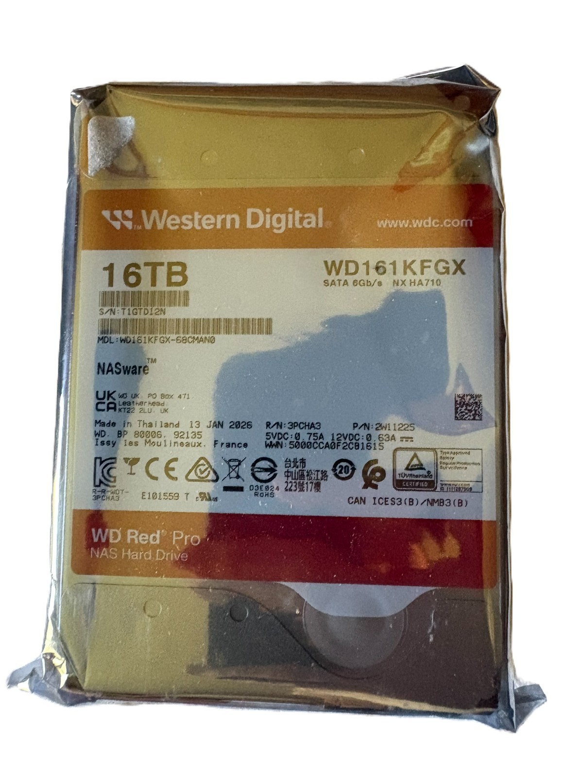 WD 16TB Hard Disk Drive 7200 RPM 512MB Cache 3.5 WD 16TB Hard Disk Drive 7200 RPM 512MB Cache 3.5