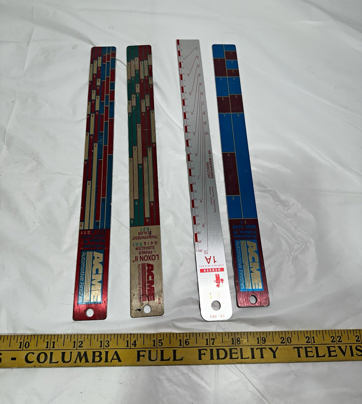 Vintage ACME & DeBeer Automotive Paint Mixing Ratio Sticks Lot Vintage ACME & DeBeer Automotive Paint Mixing Ratio Sticks Lot