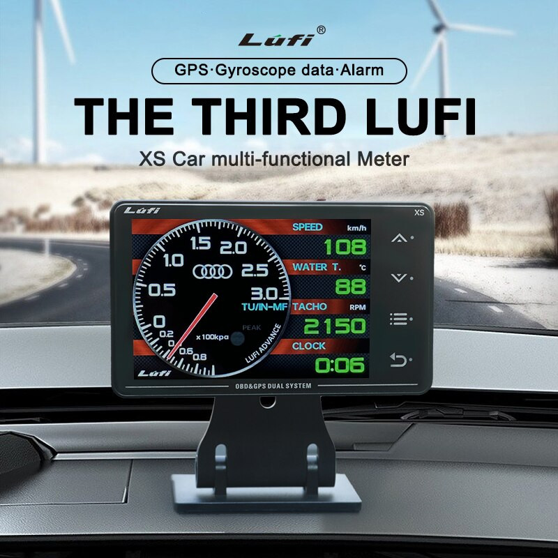 Lufi XS [NEW 2023] OBD2 Boost gauge/Gforce meter/Gyrometer/GPS Speedo/0-100 time