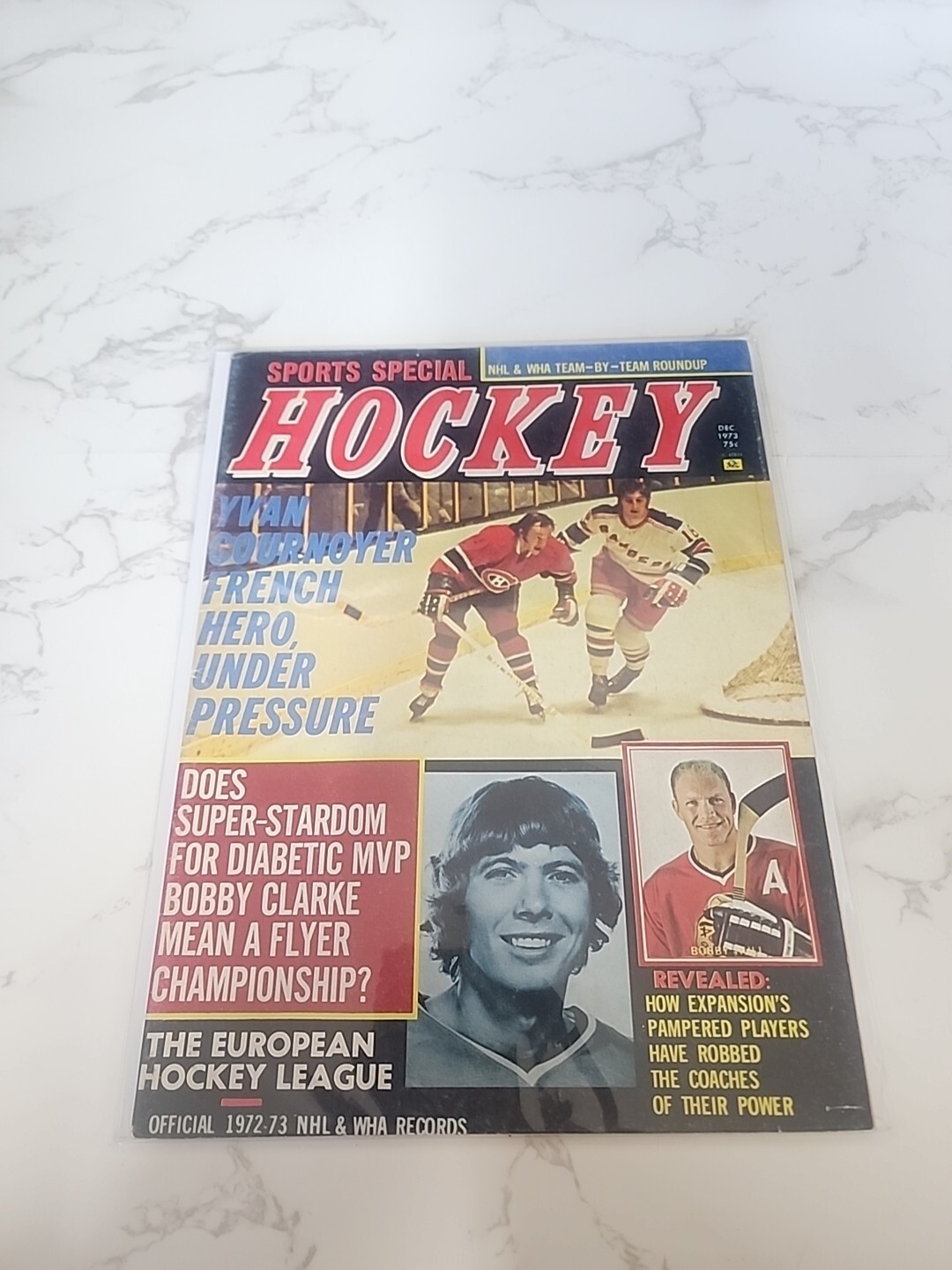 1973 SPORTS SPECIAL HOCKEY NHL WHA Bobby Clarke  (CP384)