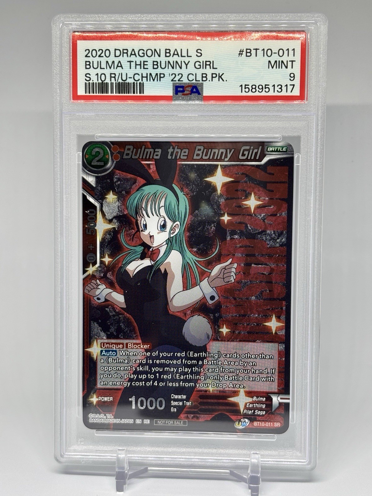 2022 BULMA THE BUNNY GIRL CHAMPIONSHIP 2022 #BT10-011 PSA 9