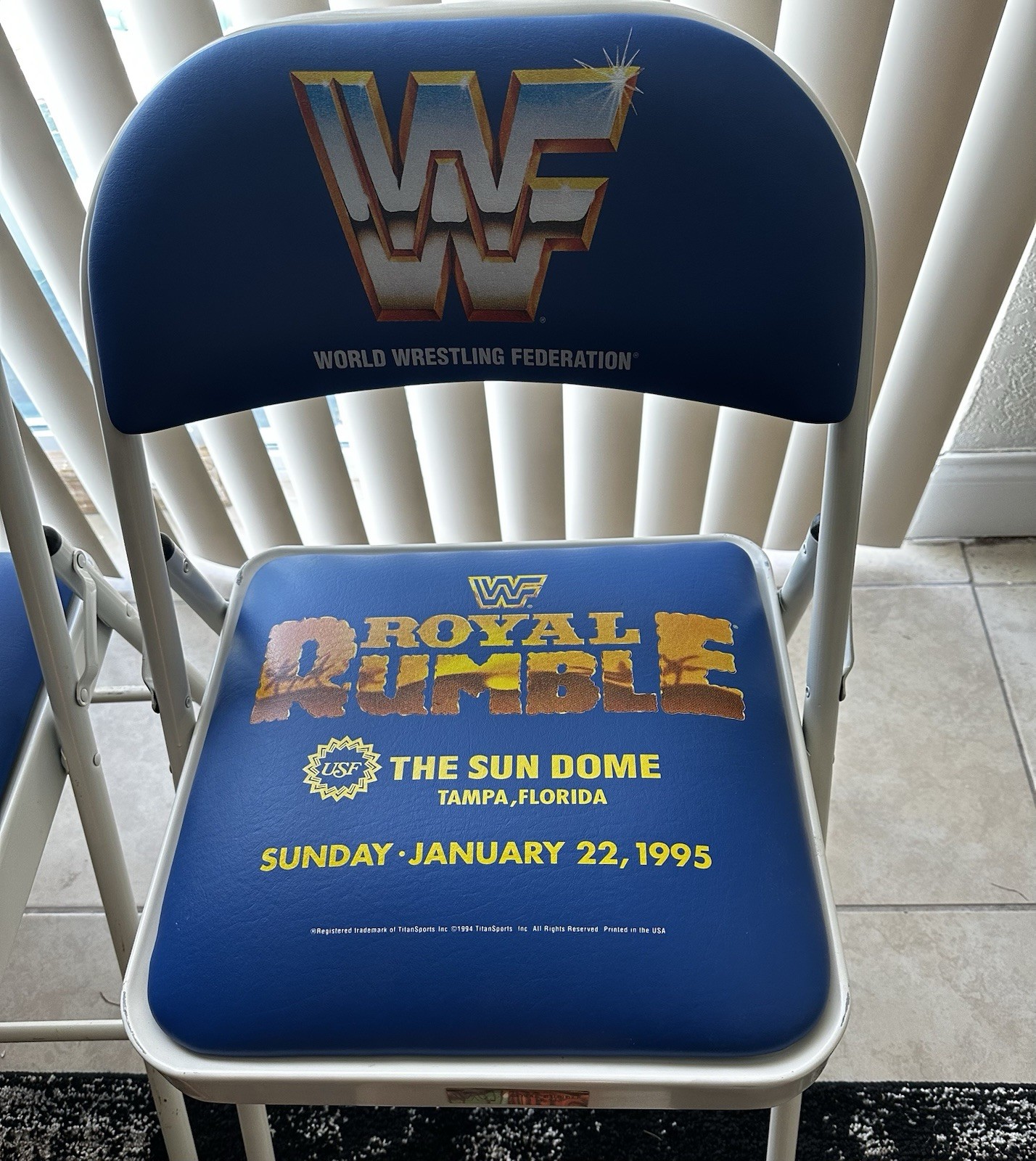 1 Vintage 1995 WWF royal rumble chair. 1of350 1 Vintage 1995 WWF royal rumble chair. 1of350
