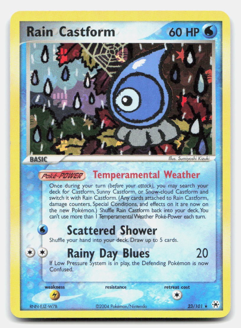 Rain Castform 23/101 Rare Hidden Legends Reverse Holo LP+ Surface Scratch