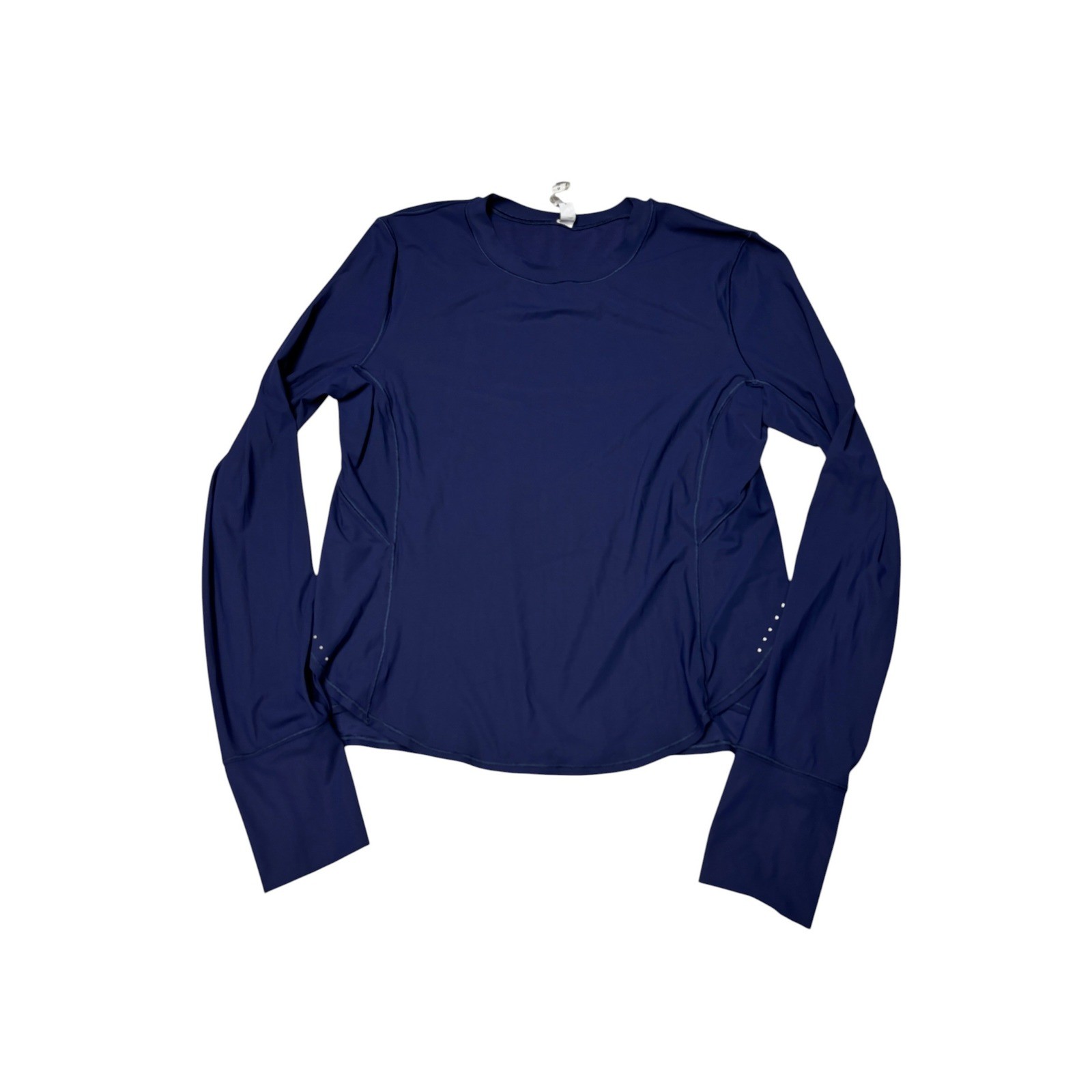 lululemon UVP Fold-Over Women\'s Running Long-Sleeve Navy Blue Shirt 8 LW3GM4S