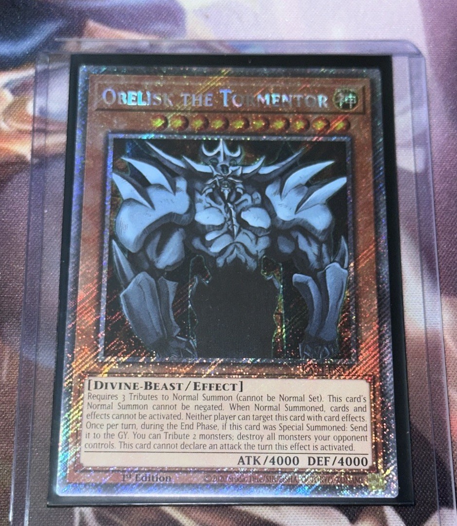 Obelisk The Tormentor RA04-EN116 Platinum Secret Rare Yugioh 1st Edition Mint Obelisk The Tormentor RA04-EN116 Platinum Secret Rare Yugioh 1st Edition Mint