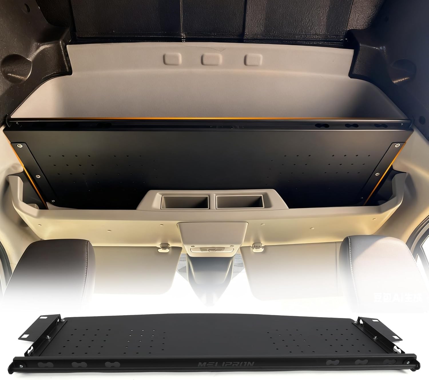 MELIPRON Van Headliner Shelf for Ford Transit 2015–2025 Mid&High Roof, No-Drill