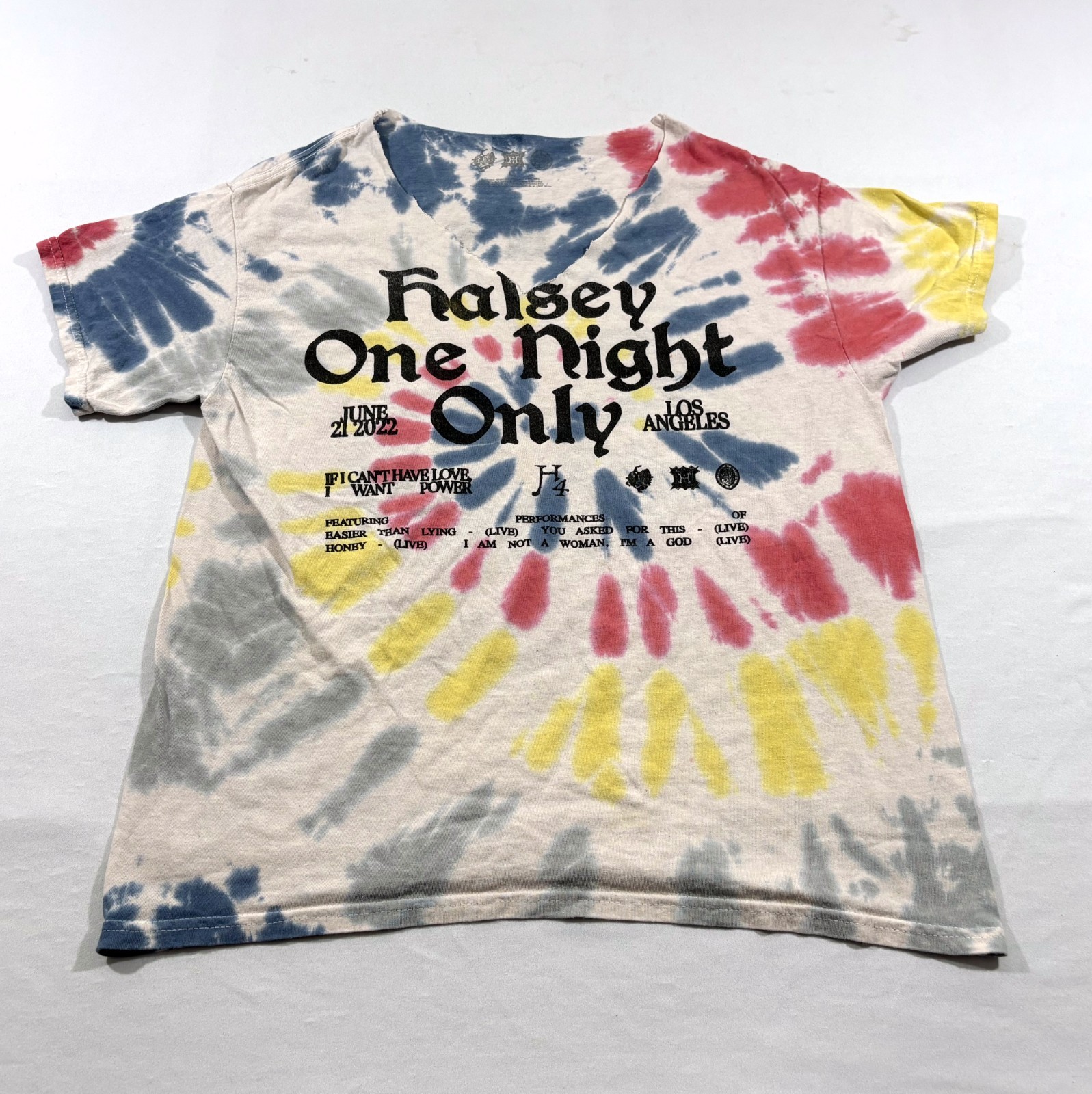 Halsey One Night Only LA Tie Dye Rare Graphic Concert Print Tee T-shirt Sz L Halsey One Night Only LA Tie Dye Rare Graphic Concert Print Tee T-shirt Sz L