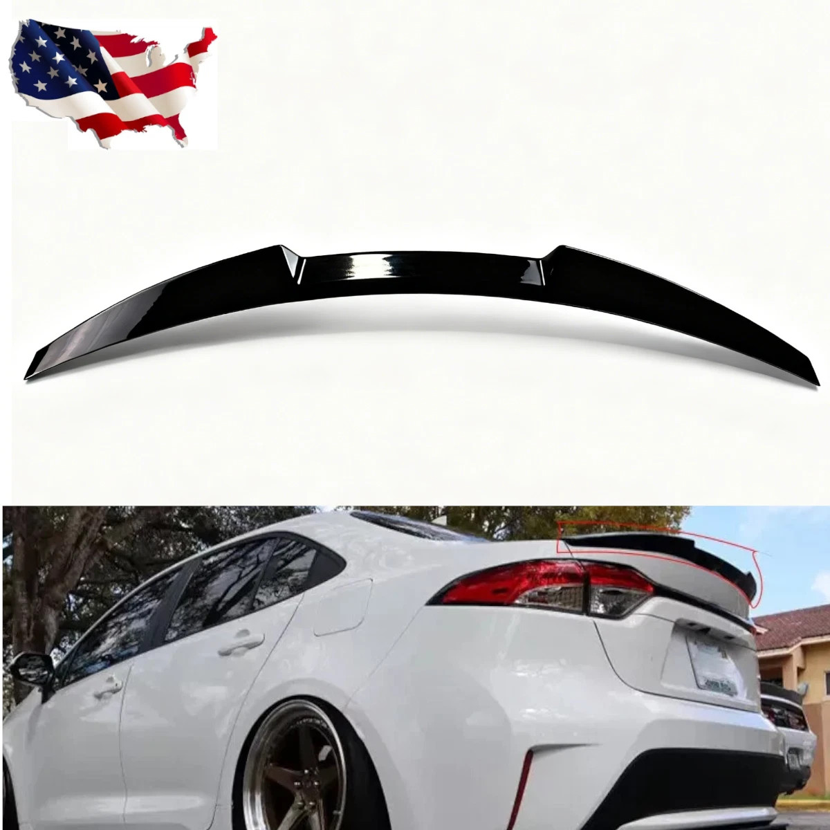 JDM Gloss For 2020-2026 Toyota Corolla Spoiler Trunk Wing Trunk Lip Rear Spoiler